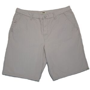 Vans Off The Wall Chino Shorts Mens 38 Beige Flat Front